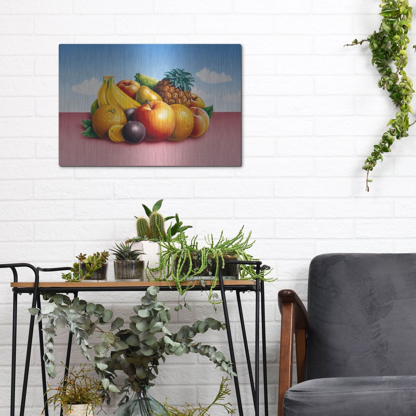 Luxe Metal Art 'Fruit 2' by Harro Maass, Metal Wall Art,16x12
