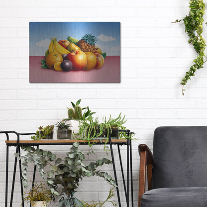 Luxe Metal Art 'Fruit 2' by Harro Maass, Metal Wall Art,16x12