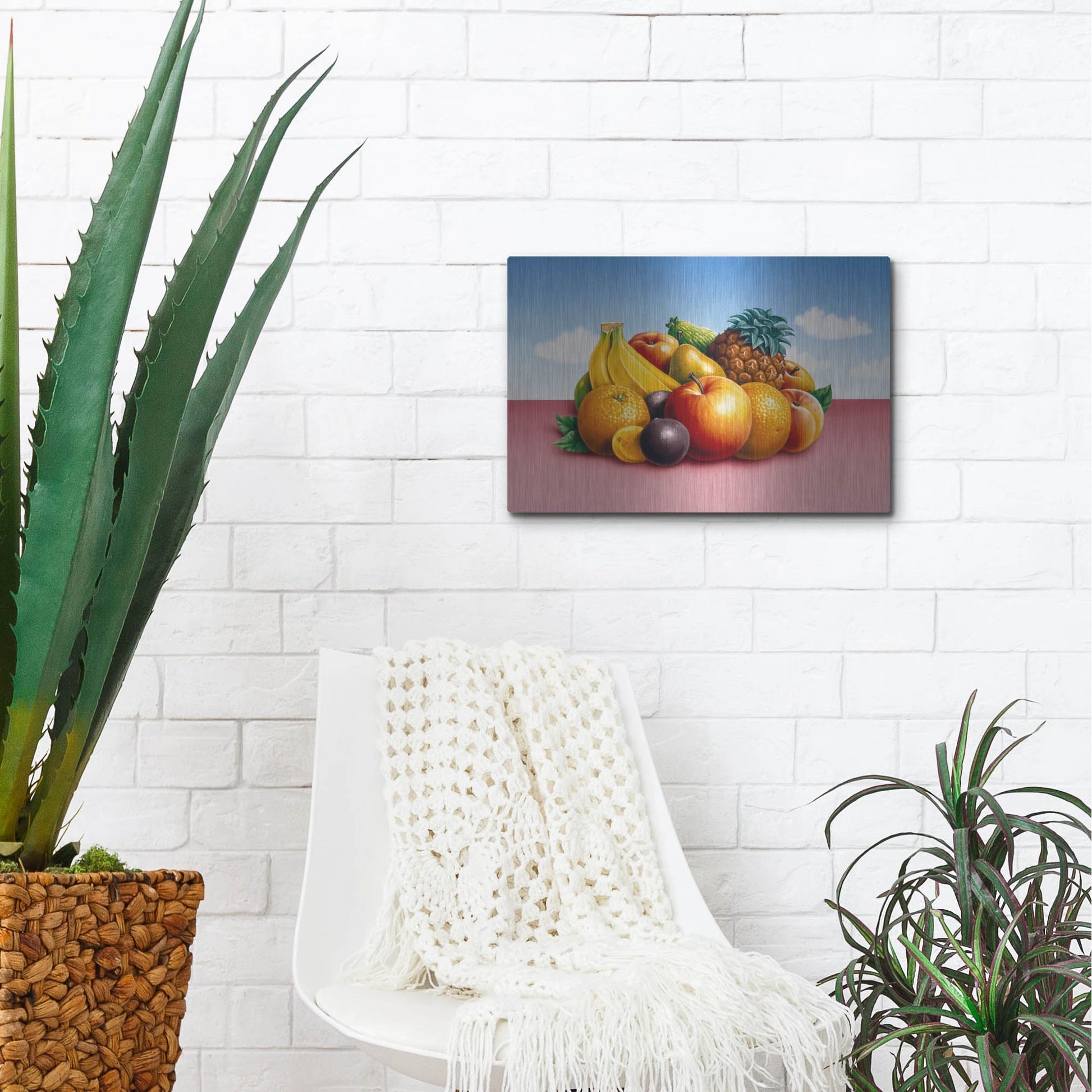 Luxe Metal Art 'Fruit 2' by Harro Maass, Metal Wall Art,16x12