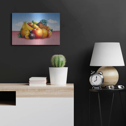 Luxe Metal Art 'Fruit 2' by Harro Maass, Metal Wall Art,24x16