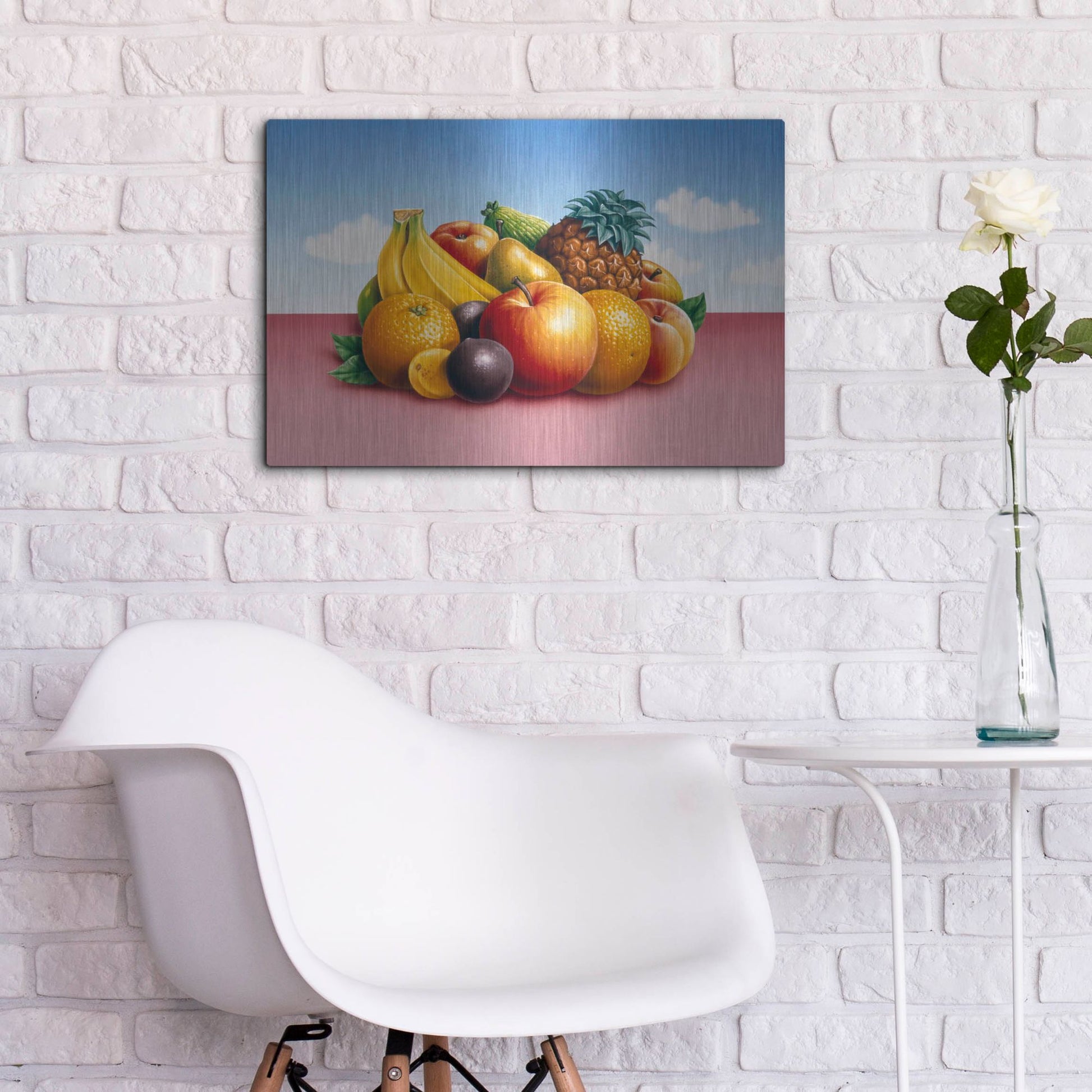 Luxe Metal Art 'Fruit 2' by Harro Maass, Metal Wall Art,24x16
