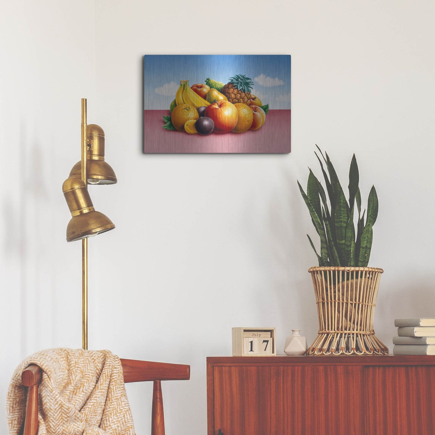 Luxe Metal Art 'Fruit 2' by Harro Maass, Metal Wall Art,24x16