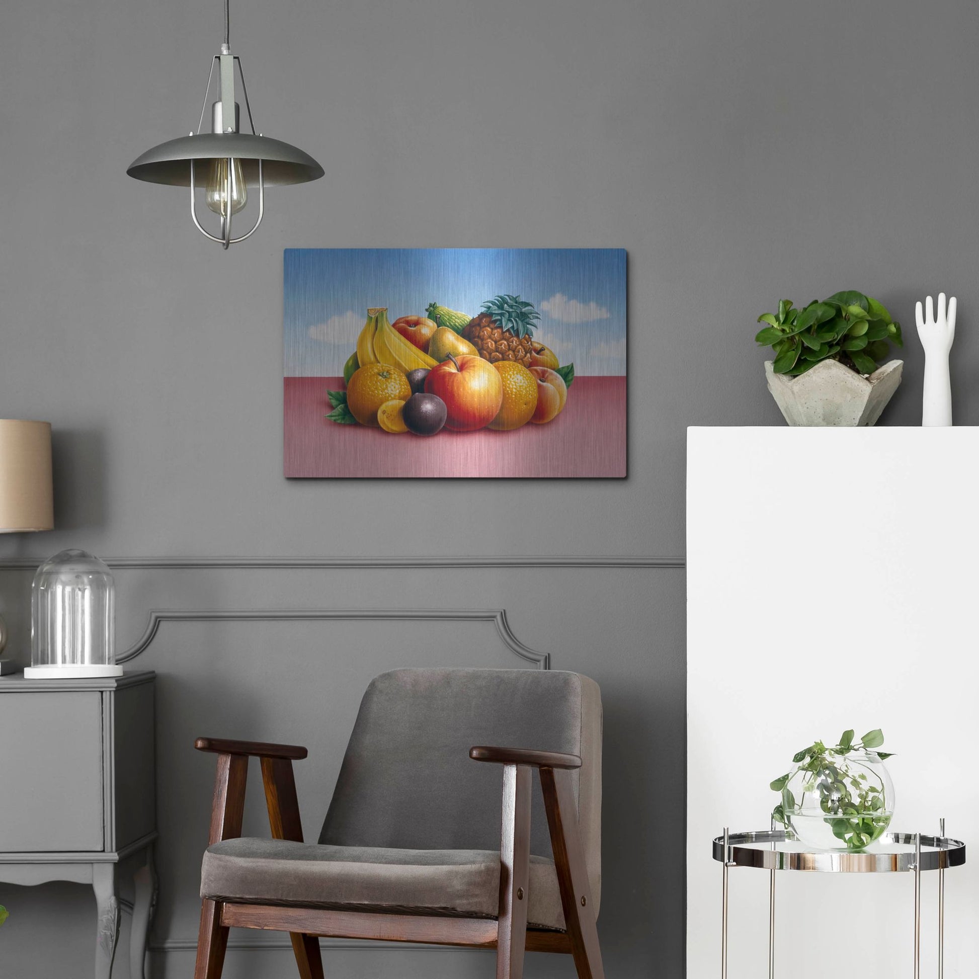 Luxe Metal Art 'Fruit 2' by Harro Maass, Metal Wall Art,24x16