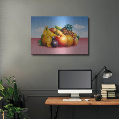 Luxe Metal Art 'Fruit 2' by Harro Maass, Metal Wall Art,36x24