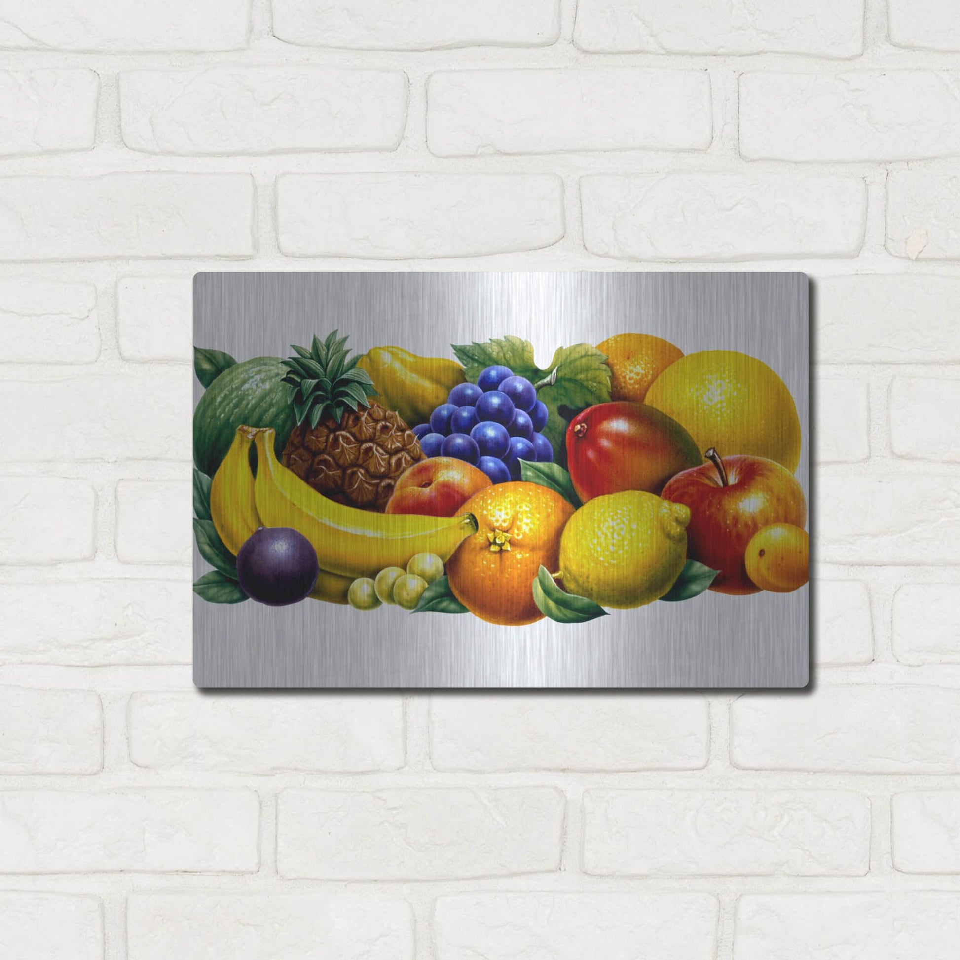Luxe Metal Art 'Fruit' by Harro Maass, Metal Wall Art,16x12
