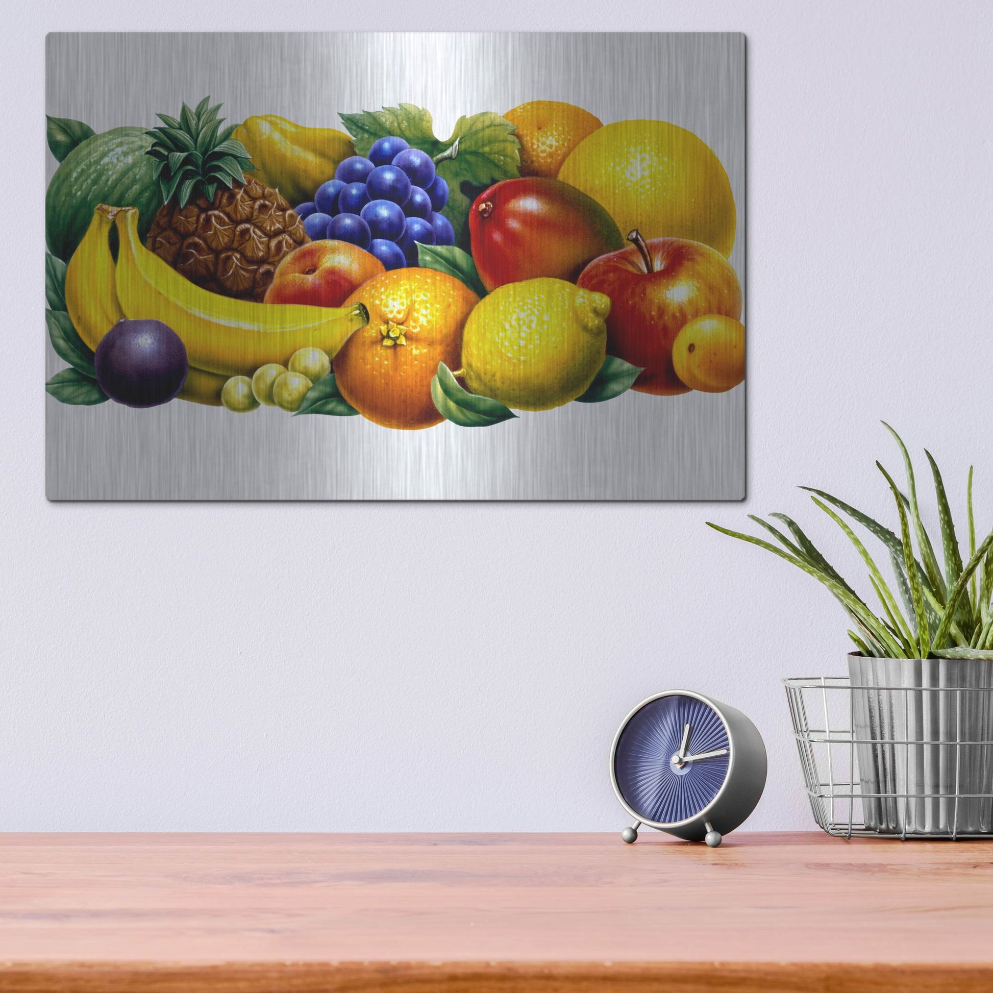 Luxe Metal Art 'Fruit' by Harro Maass, Metal Wall Art,16x12