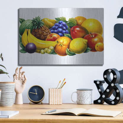 Luxe Metal Art 'Fruit' by Harro Maass, Metal Wall Art,16x12