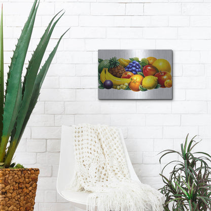 Luxe Metal Art 'Fruit' by Harro Maass, Metal Wall Art,16x12