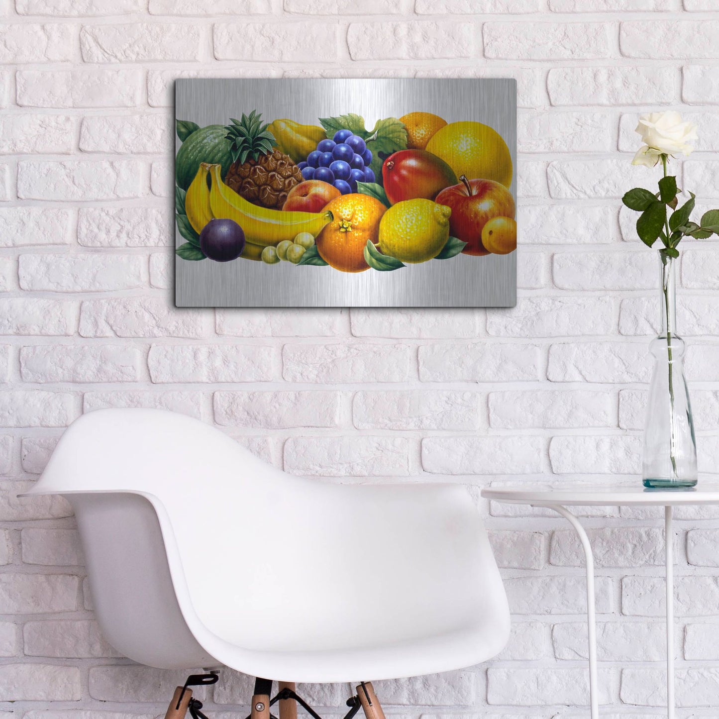 Luxe Metal Art 'Fruit' by Harro Maass, Metal Wall Art,24x16