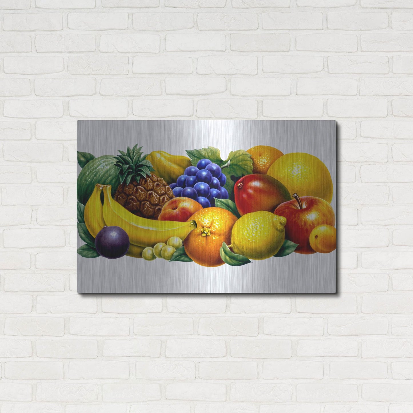 Luxe Metal Art 'Fruit' by Harro Maass, Metal Wall Art,36x24