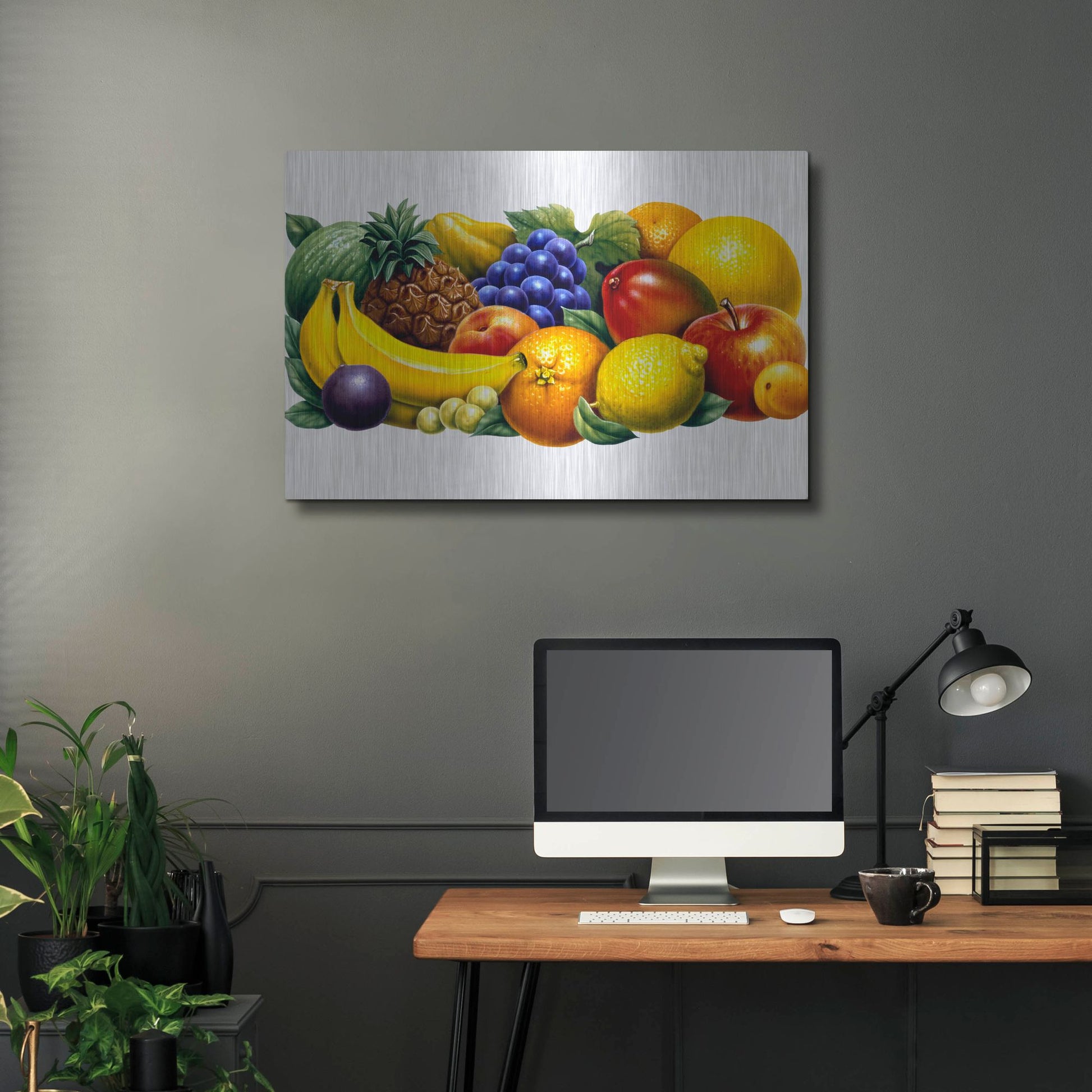 Luxe Metal Art 'Fruit' by Harro Maass, Metal Wall Art,36x24