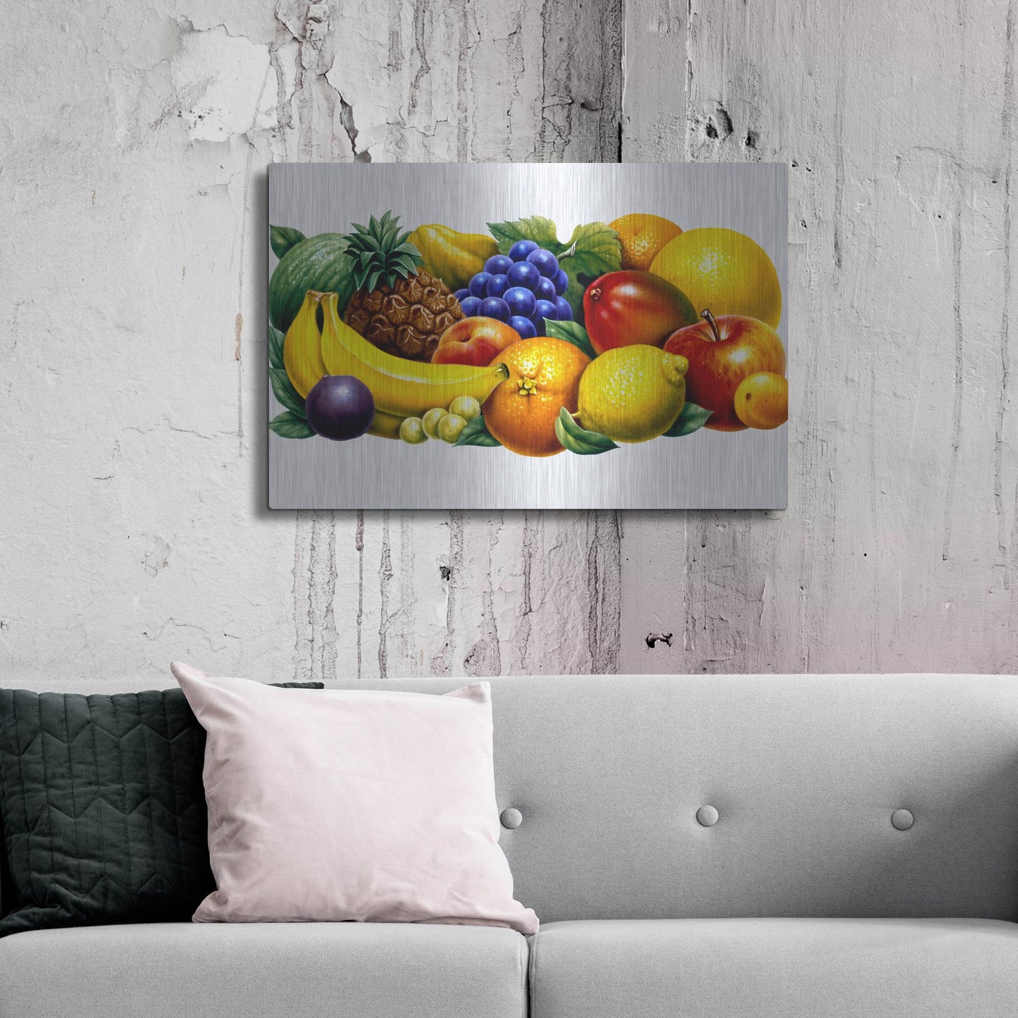 Luxe Metal Art 'Fruit' by Harro Maass, Metal Wall Art,36x24