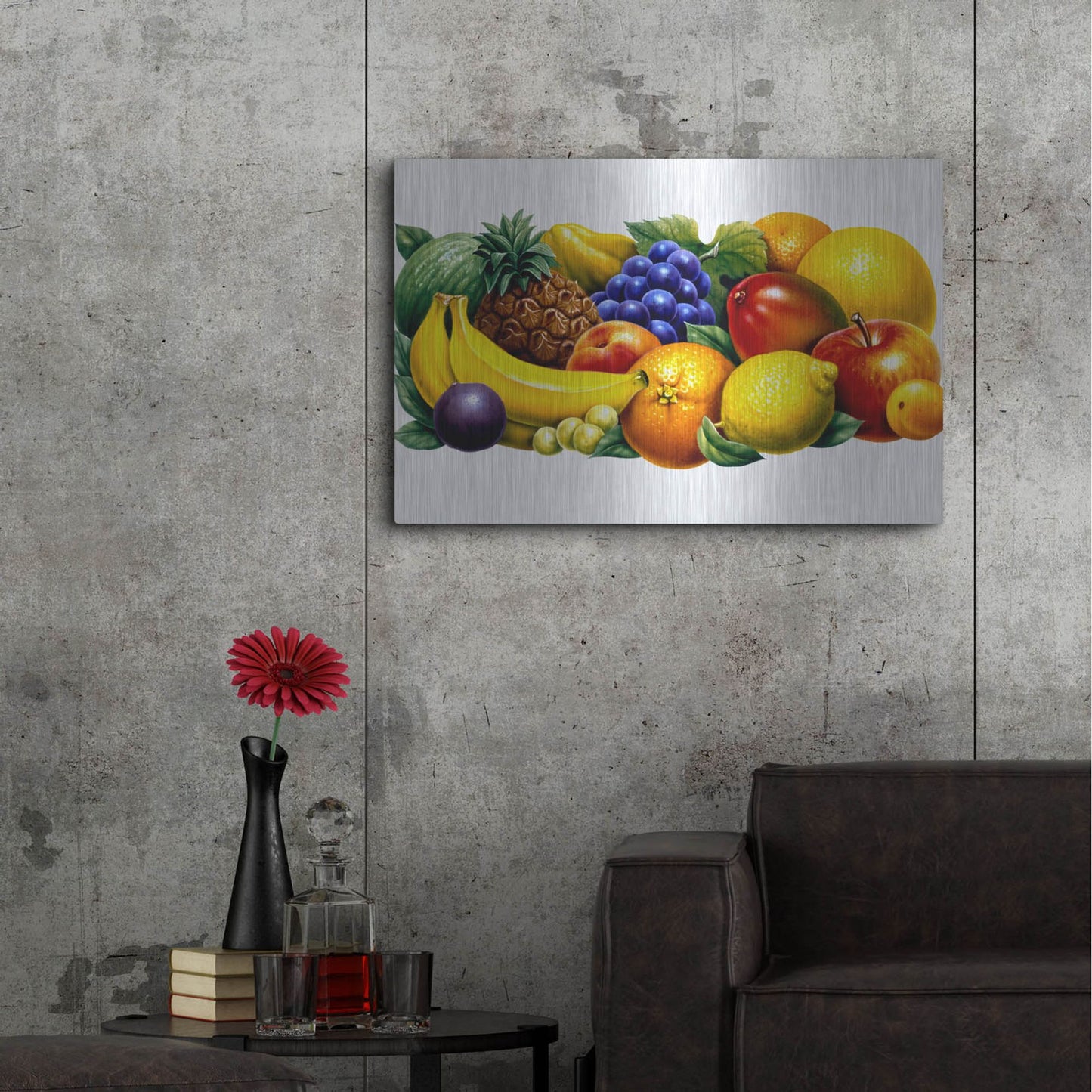 Luxe Metal Art 'Fruit' by Harro Maass, Metal Wall Art,36x24