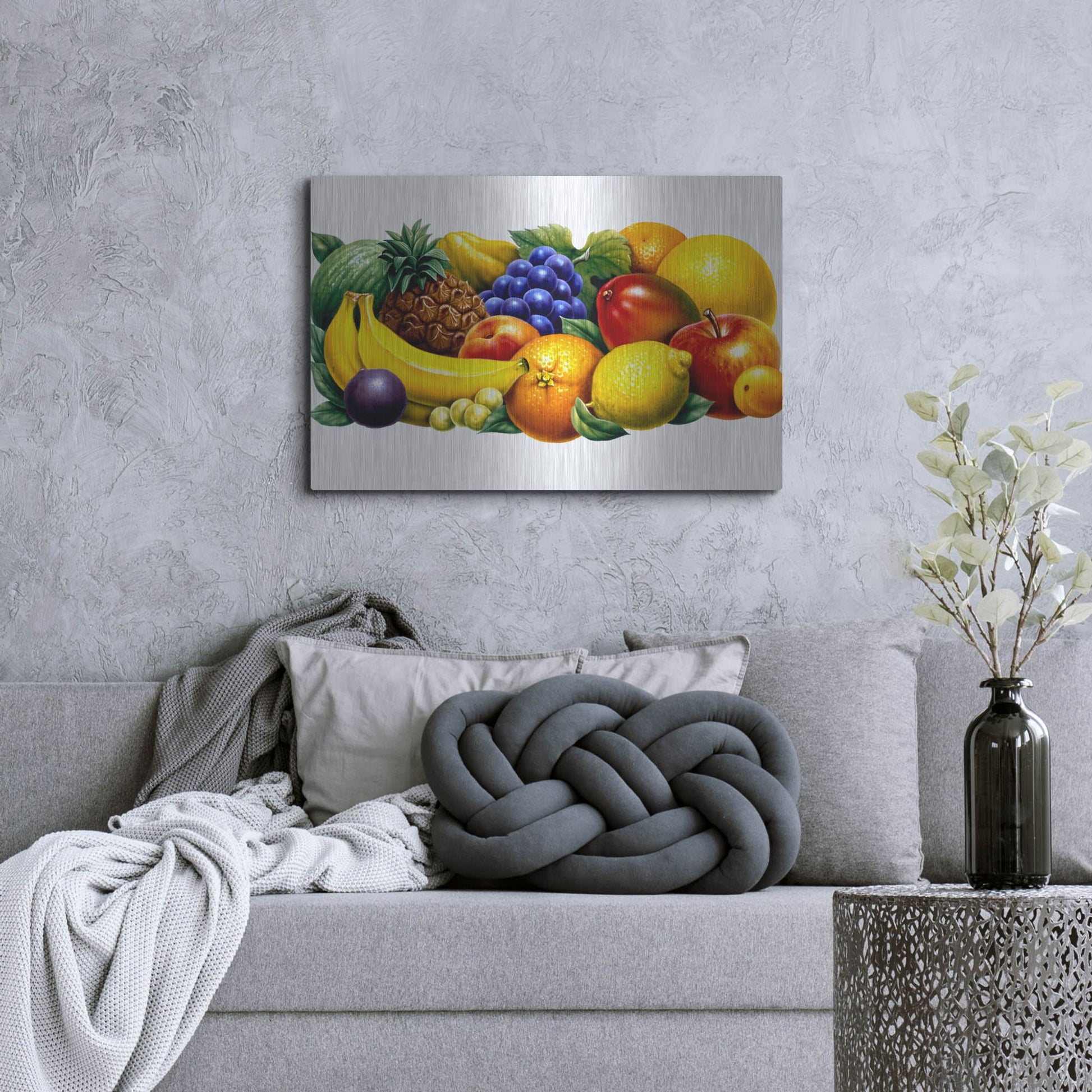 Luxe Metal Art 'Fruit' by Harro Maass, Metal Wall Art,36x24