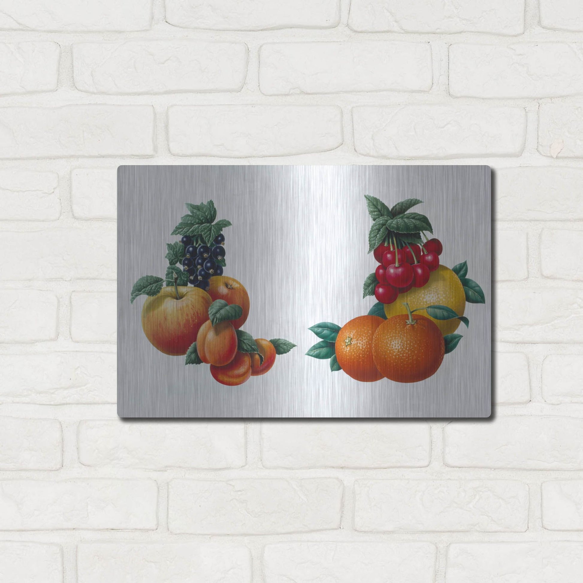 Luxe Metal Art 'Fruit 3' by Harro Maass, Metal Wall Art,16x12