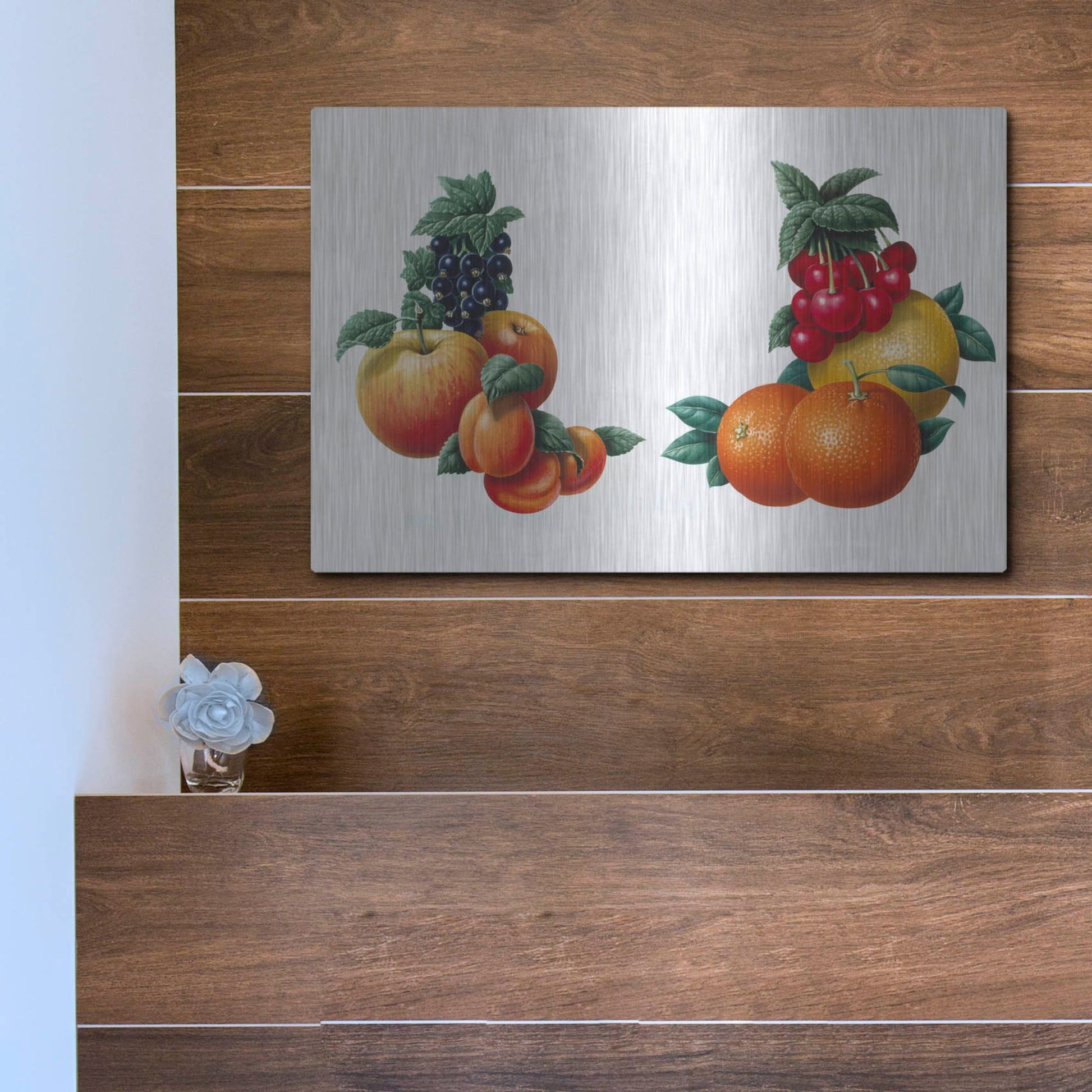 Luxe Metal Art 'Fruit 3' by Harro Maass, Metal Wall Art,16x12