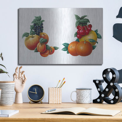 Luxe Metal Art 'Fruit 3' by Harro Maass, Metal Wall Art,16x12
