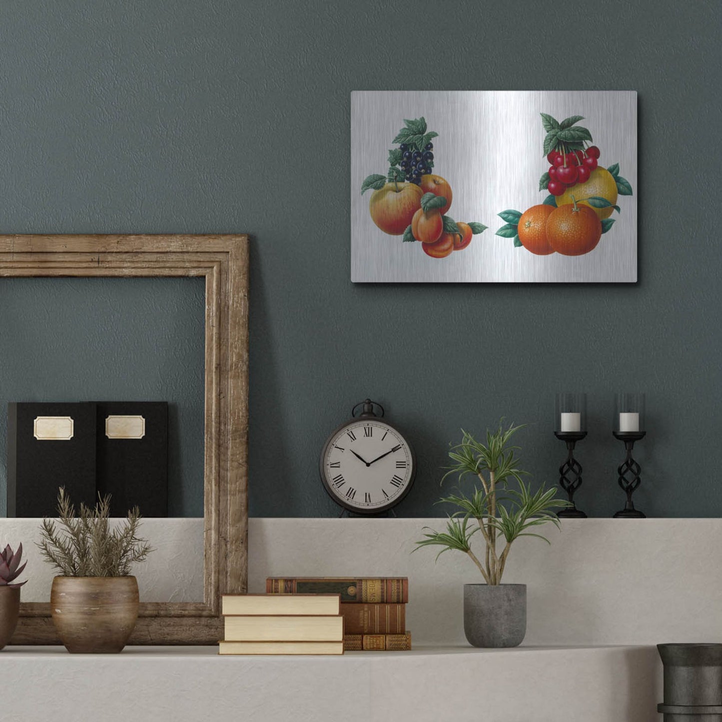 Luxe Metal Art 'Fruit 3' by Harro Maass, Metal Wall Art,16x12
