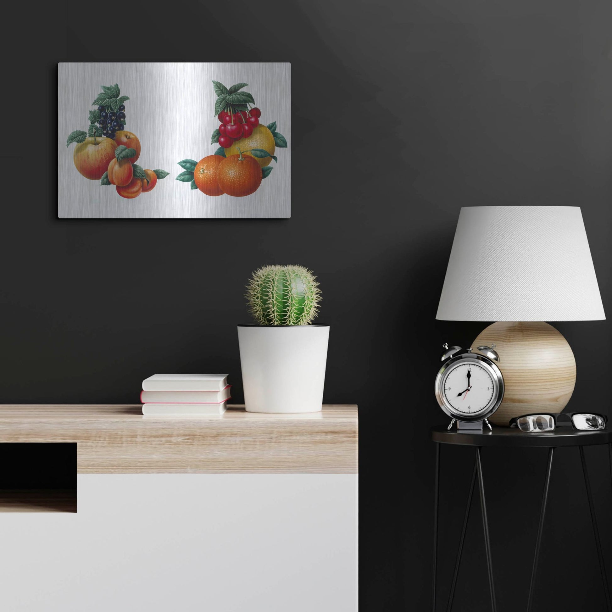 Luxe Metal Art 'Fruit 3' by Harro Maass, Metal Wall Art,24x16