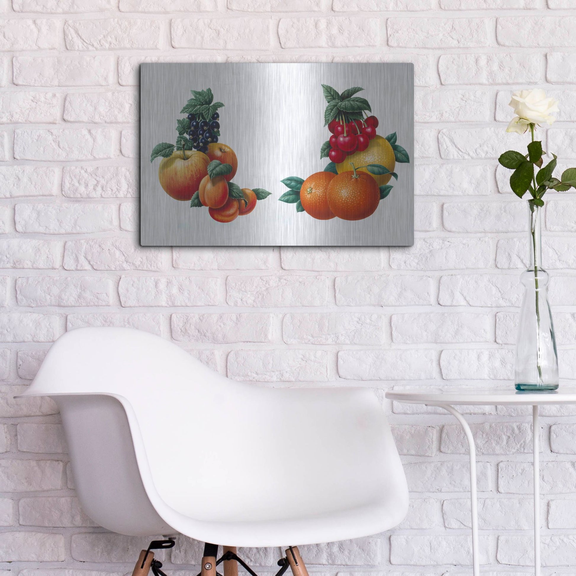 Luxe Metal Art 'Fruit 3' by Harro Maass, Metal Wall Art,24x16