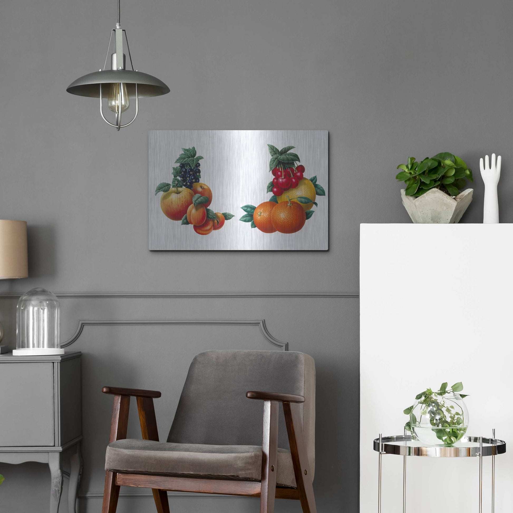 Luxe Metal Art 'Fruit 3' by Harro Maass, Metal Wall Art,24x16