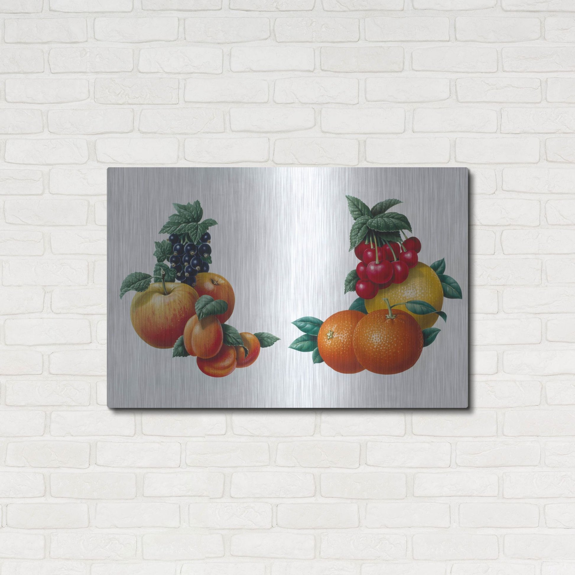 Luxe Metal Art 'Fruit 3' by Harro Maass, Metal Wall Art,36x24