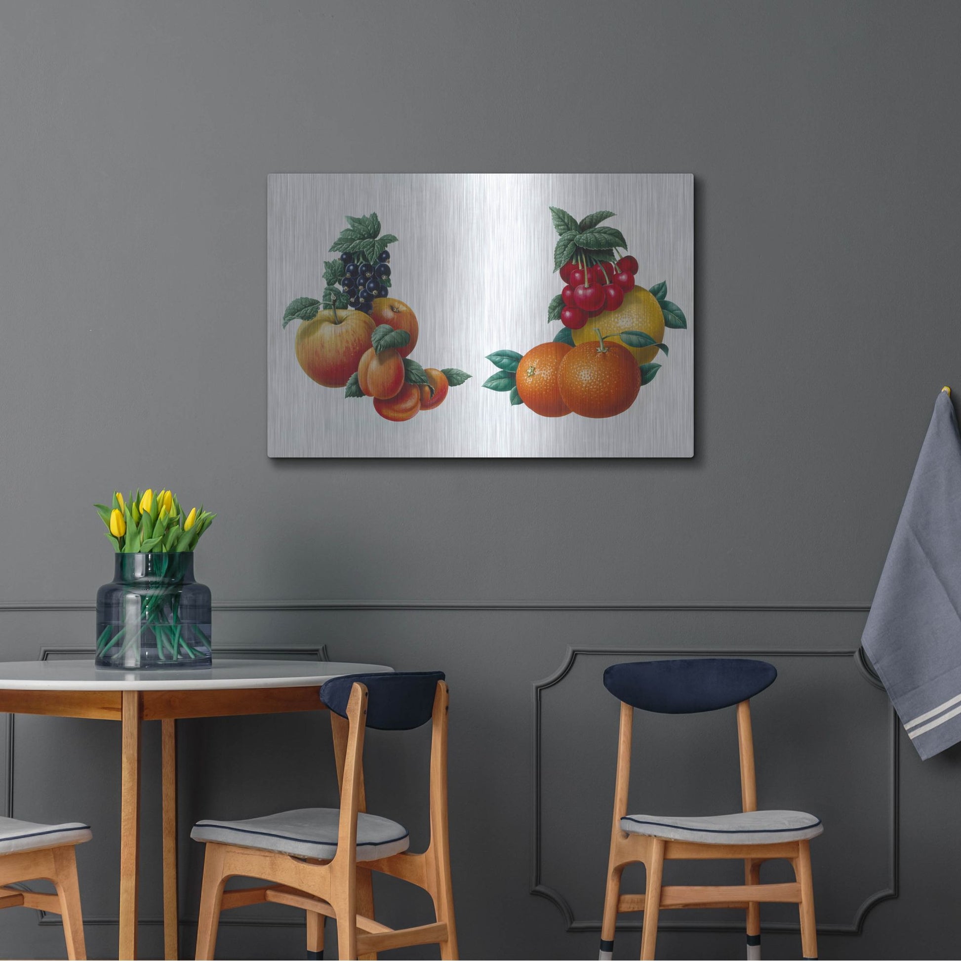 Luxe Metal Art 'Fruit 3' by Harro Maass, Metal Wall Art,36x24