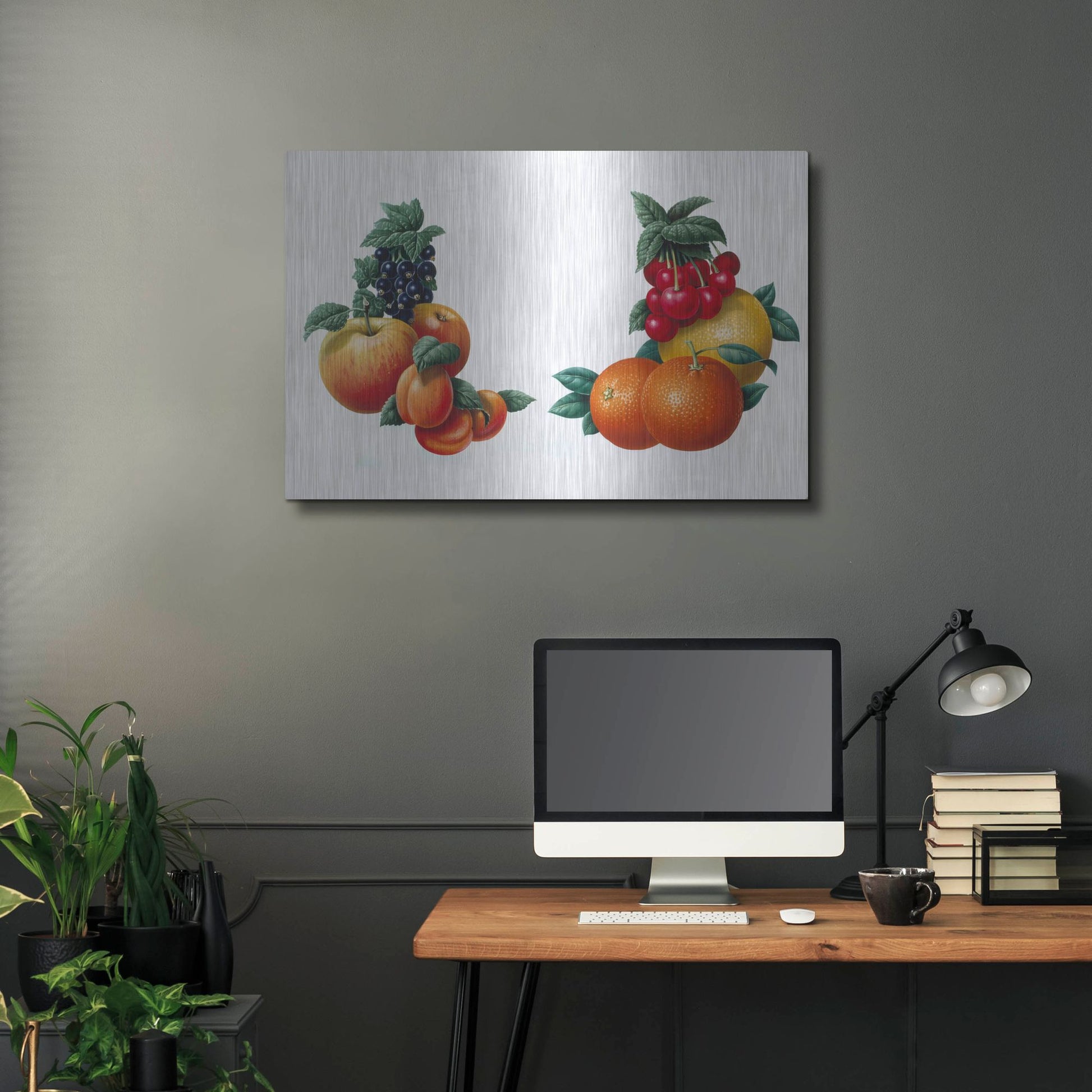 Luxe Metal Art 'Fruit 3' by Harro Maass, Metal Wall Art,36x24