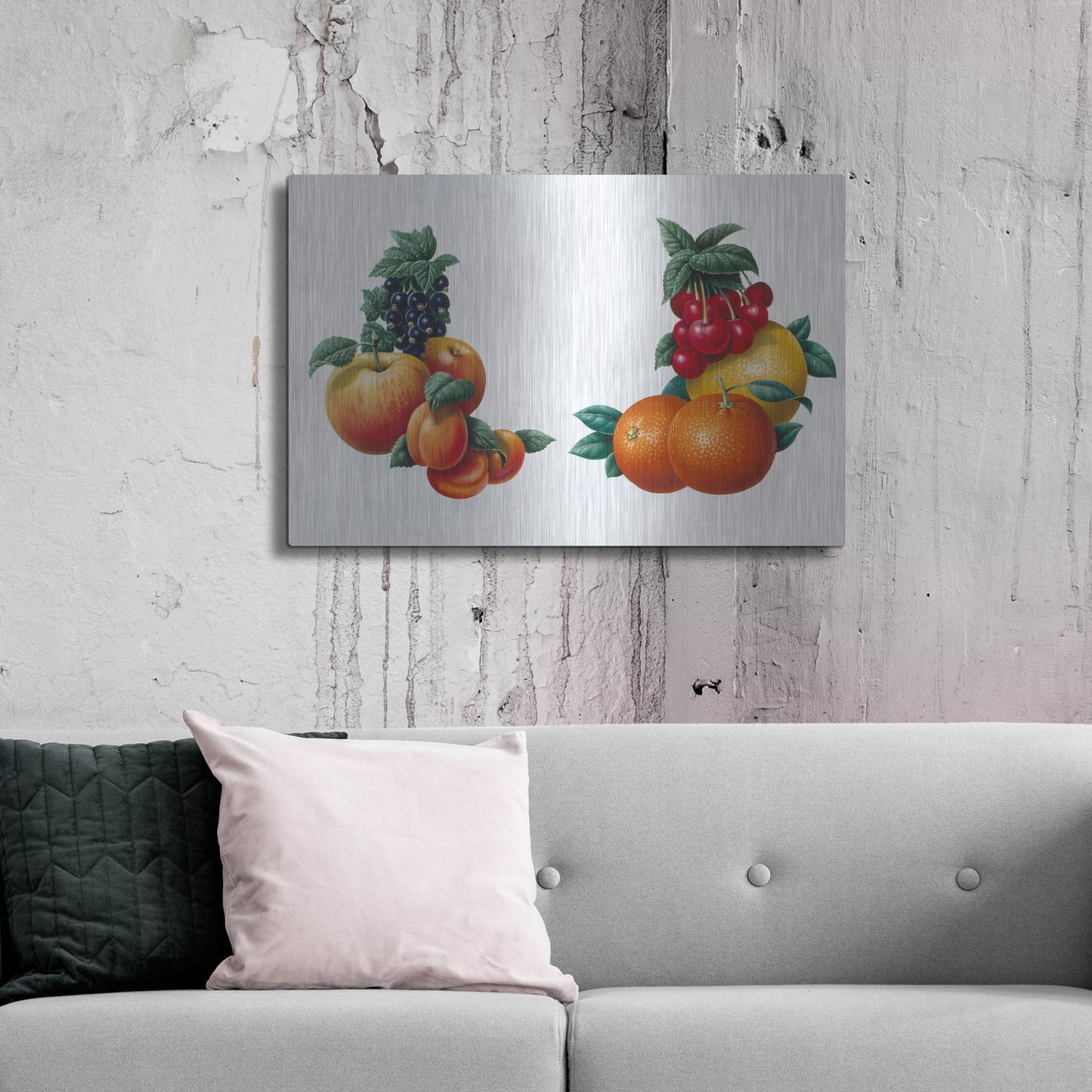 Luxe Metal Art 'Fruit 3' by Harro Maass, Metal Wall Art,36x24