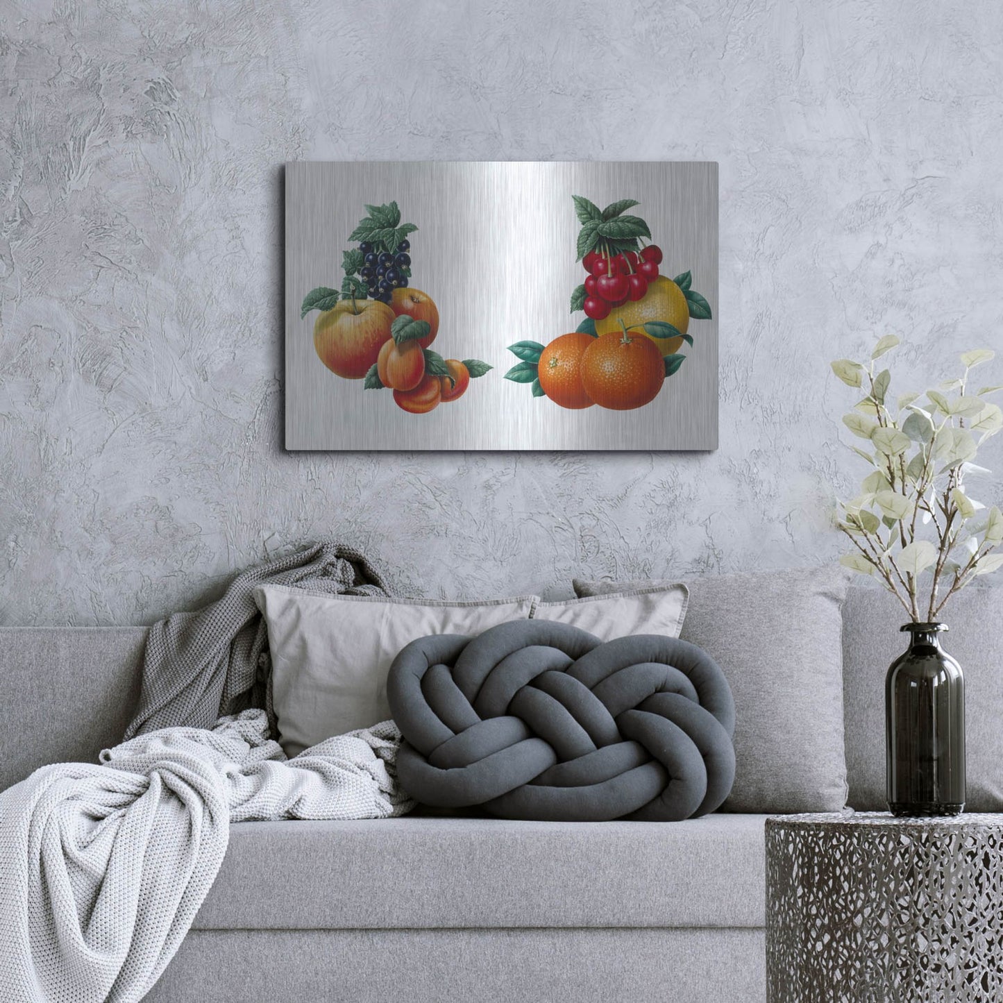 Luxe Metal Art 'Fruit 3' by Harro Maass, Metal Wall Art,36x24
