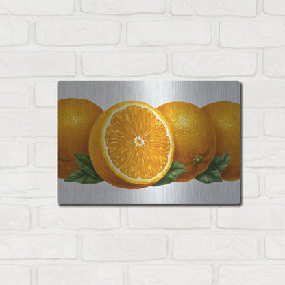 Luxe Metal Art 'Oranges' by Harro Maass, Metal Wall Art,16x12