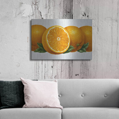 Luxe Metal Art 'Oranges' by Harro Maass, Metal Wall Art,36x24