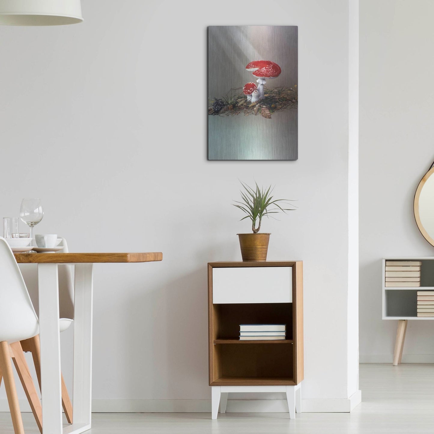 Luxe Metal Art 'Mushrooms' by Harro Maass, Metal Wall Art,16x24