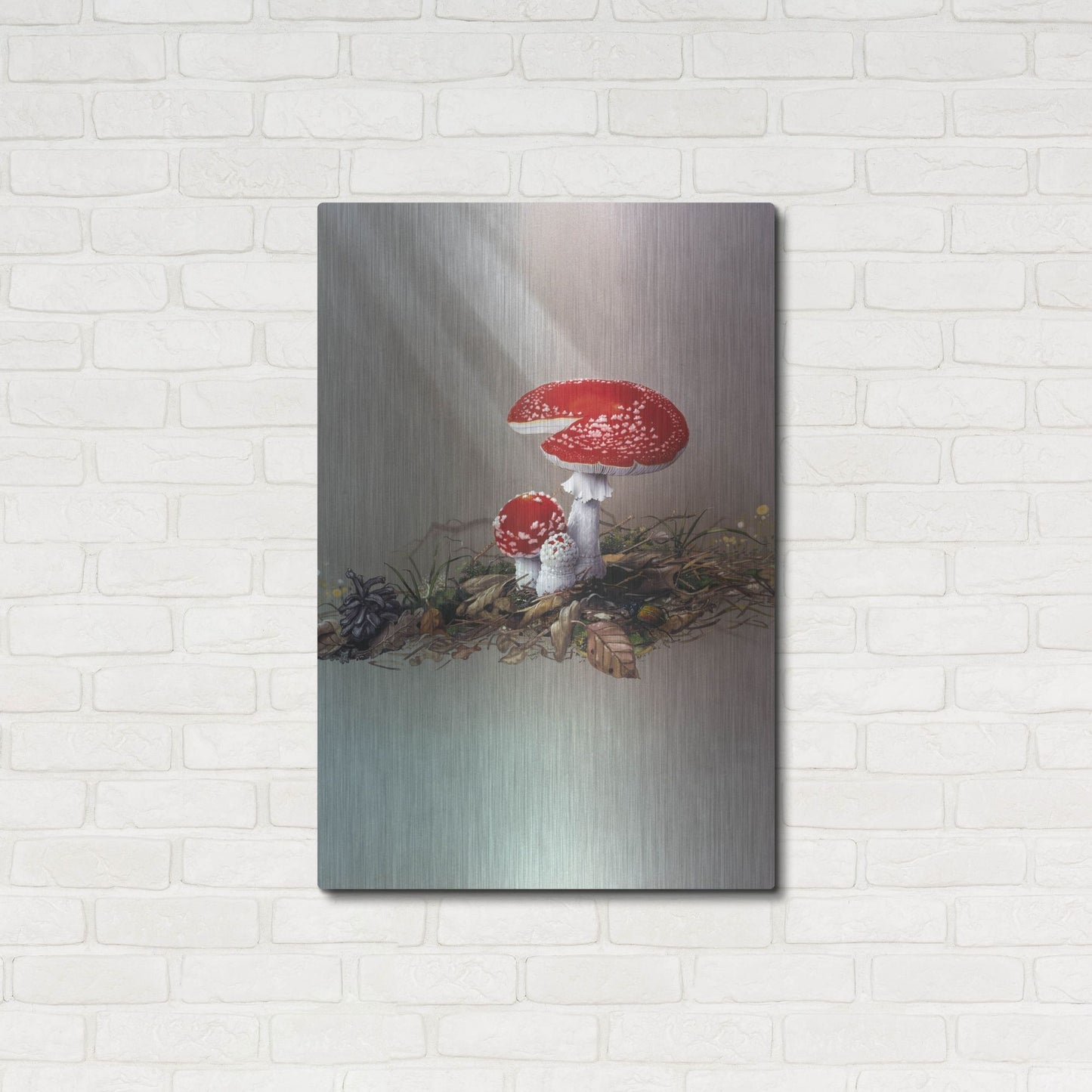 Luxe Metal Art 'Mushrooms' by Harro Maass, Metal Wall Art,24x36