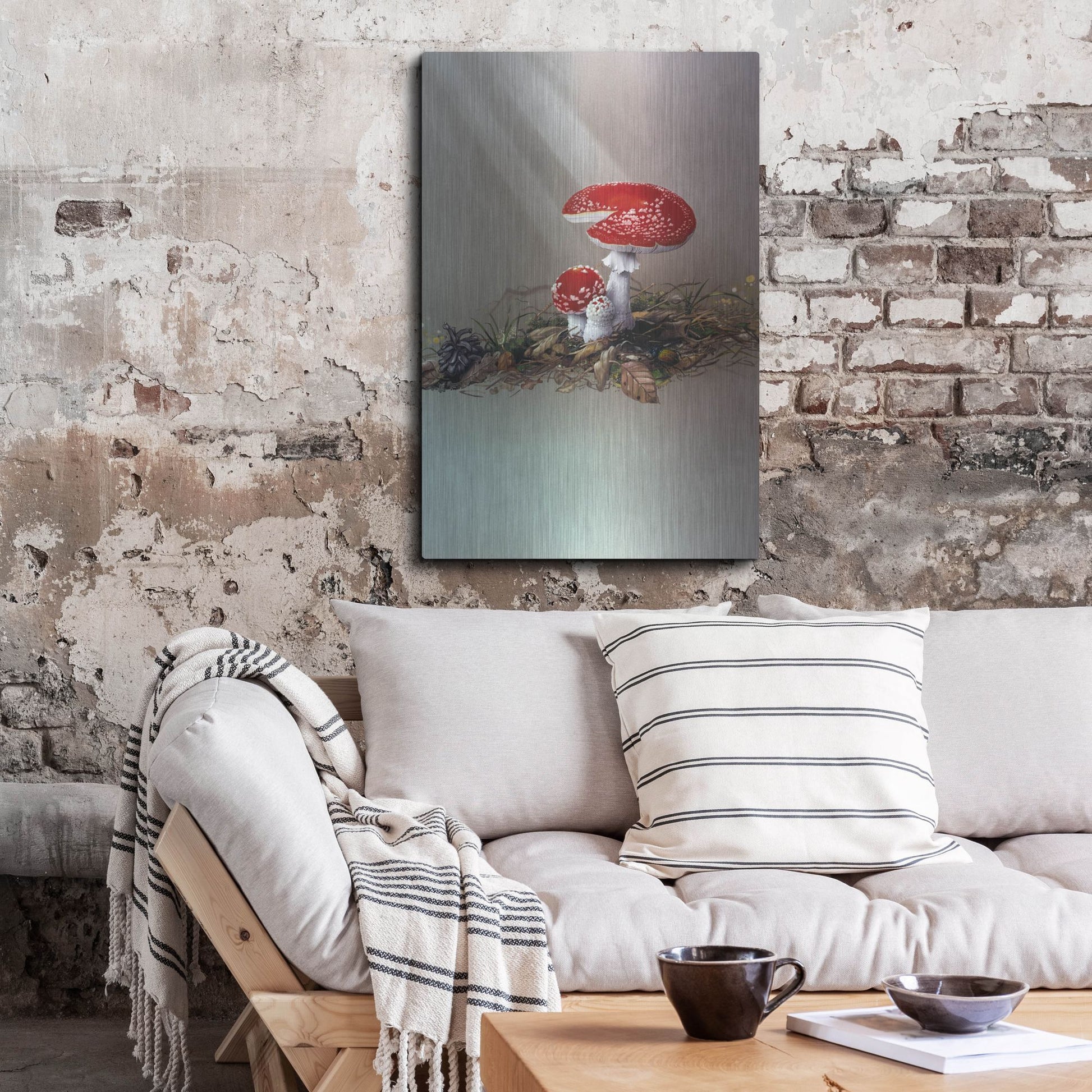 Luxe Metal Art 'Mushrooms' by Harro Maass, Metal Wall Art,24x36