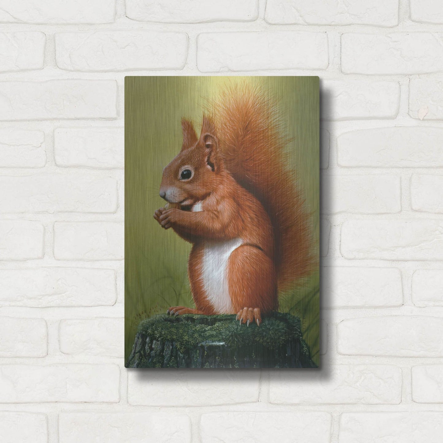 Luxe Metal Art 'Red Squirrel' by Harro Maass, Metal Wall Art,12x16