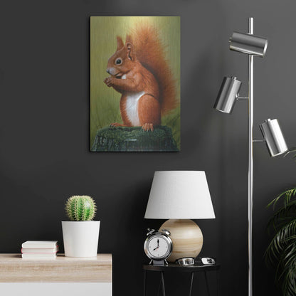 Luxe Metal Art 'Red Squirrel' by Harro Maass, Metal Wall Art,16x24
