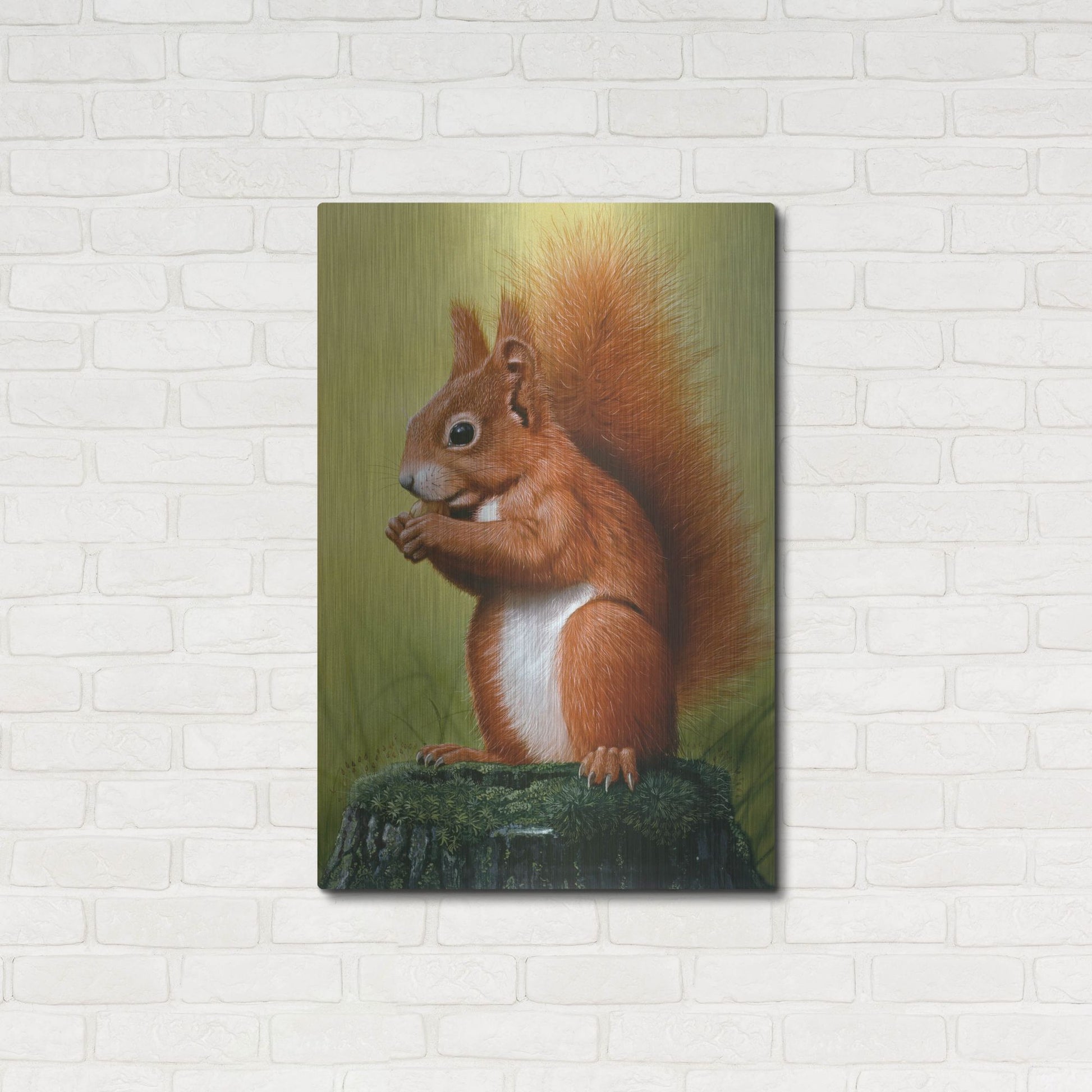 Luxe Metal Art 'Red Squirrel' by Harro Maass, Metal Wall Art,24x36