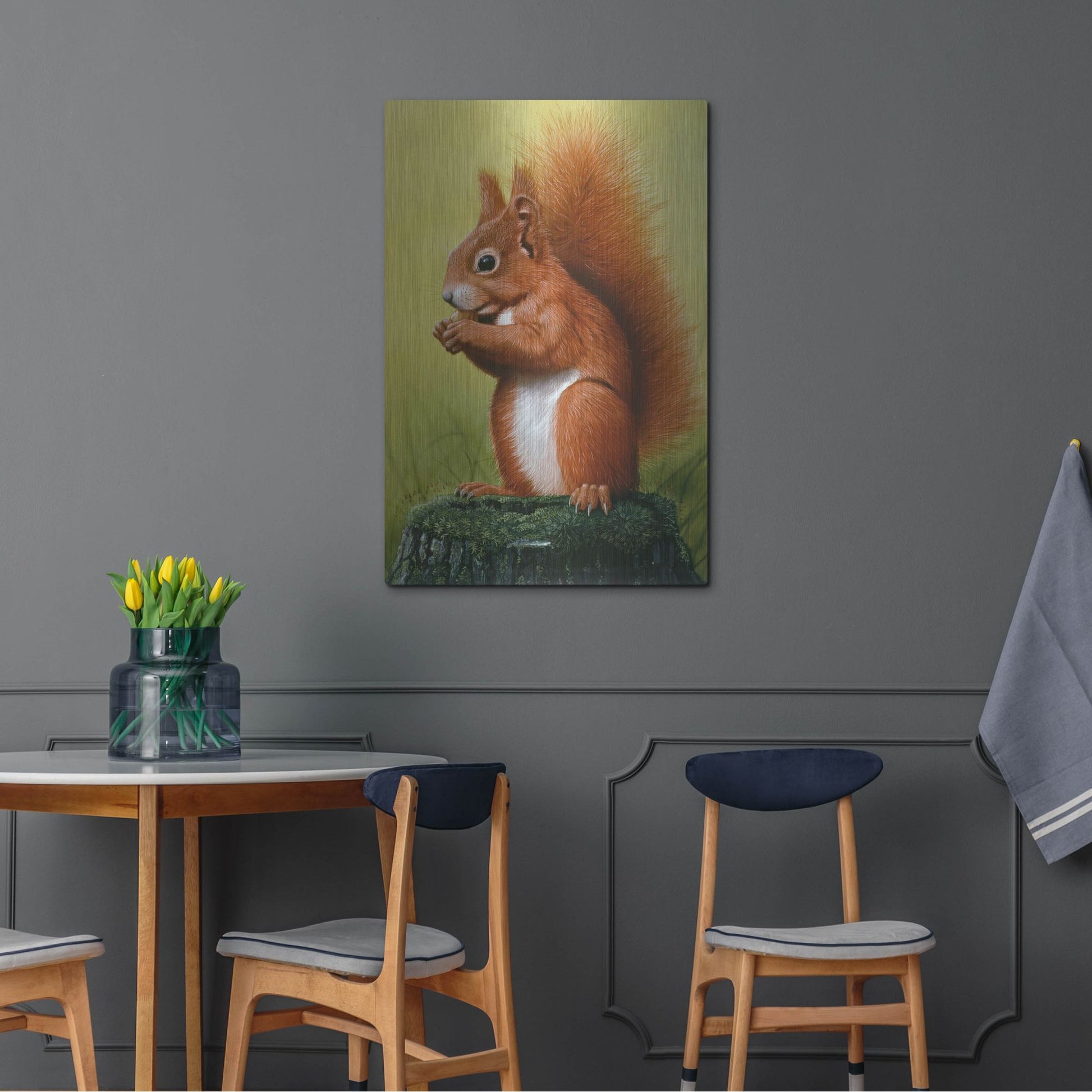 Luxe Metal Art 'Red Squirrel' by Harro Maass, Metal Wall Art,24x36