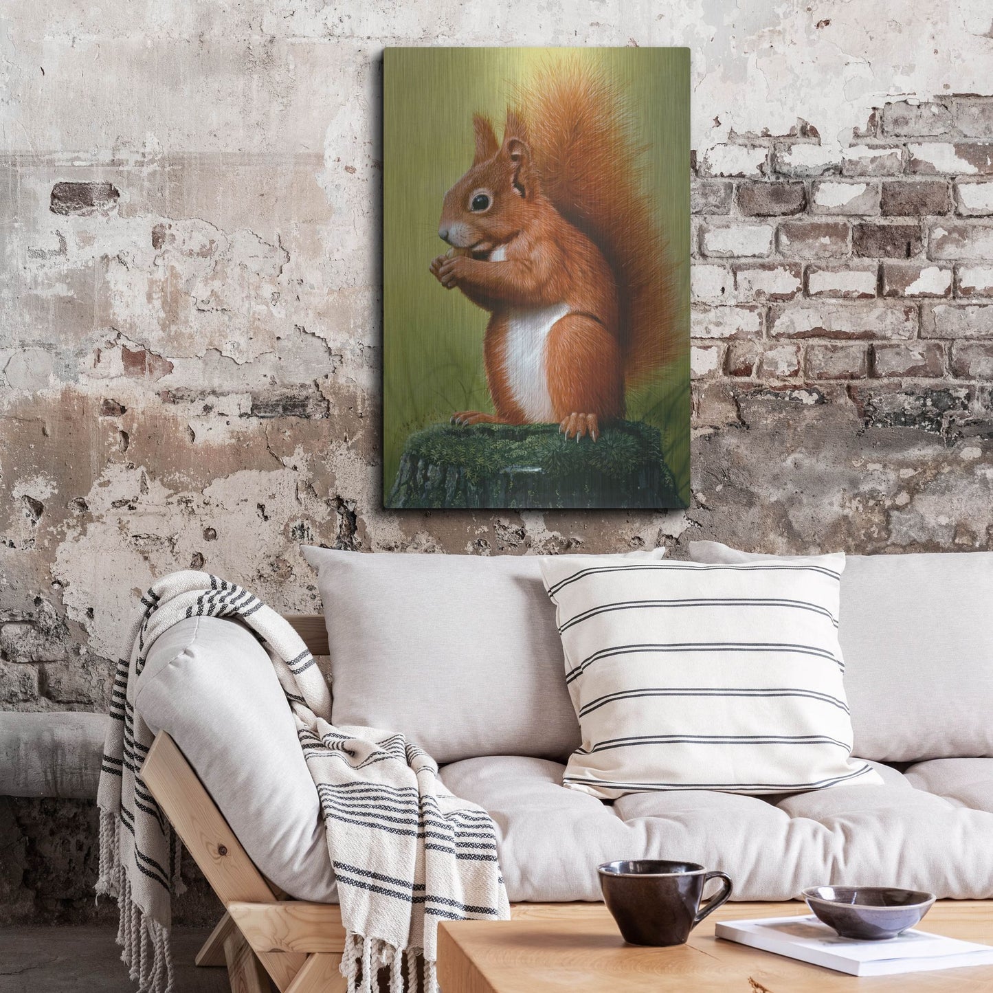 Luxe Metal Art 'Red Squirrel' by Harro Maass, Metal Wall Art,24x36