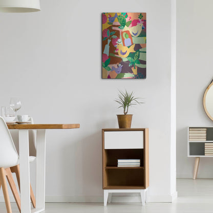 Luxe Metal Art 'Birds In Hats' by Holly McGee, Metal Wall Art,16x24