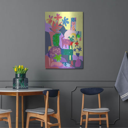 Luxe Metal Art 'Cat In The Window' by Holly McGee, Metal Wall Art,24x36