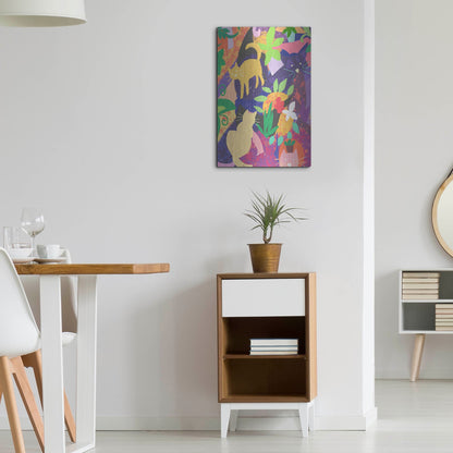 Luxe Metal Art 'Cat Shapes' by Holly McGee, Metal Wall Art,16x24