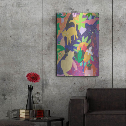 Luxe Metal Art 'Cat Shapes' by Holly McGee, Metal Wall Art,24x36