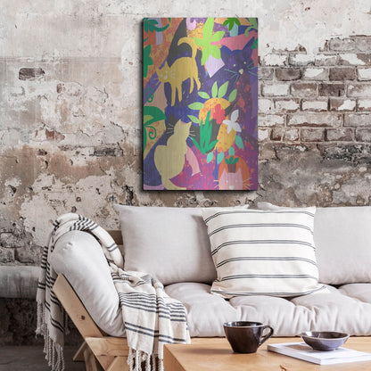 Luxe Metal Art 'Cat Shapes' by Holly McGee, Metal Wall Art,24x36