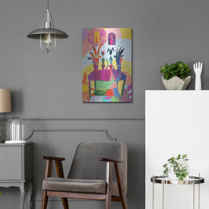 Luxe Metal Art 'Dog And Cat Still Life' by Holly McGee, Metal Wall Art,16x24