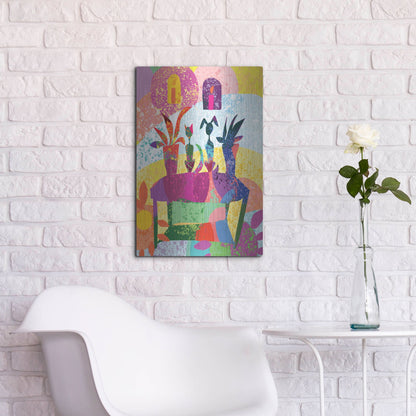 Luxe Metal Art 'Dog And Cat Still Life' by Holly McGee, Metal Wall Art,16x24