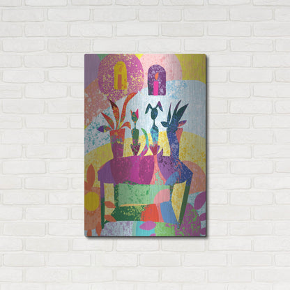 Luxe Metal Art 'Dog And Cat Still Life' by Holly McGee, Metal Wall Art,24x36