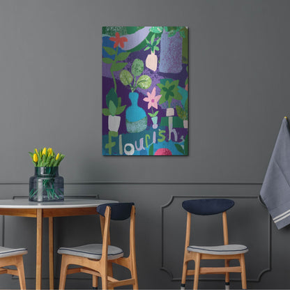 Luxe Metal Art 'Flourish' by Holly McGee, Metal Wall Art,24x36