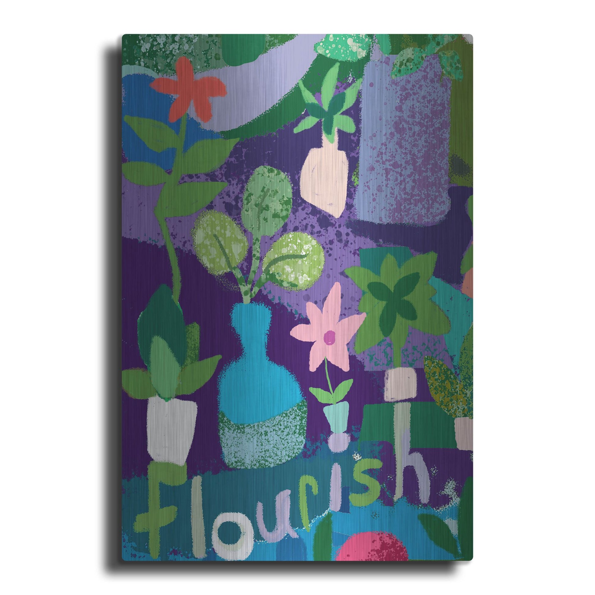 Luxe Metal Art 'Flourish' by Holly McGee, Metal Wall Art